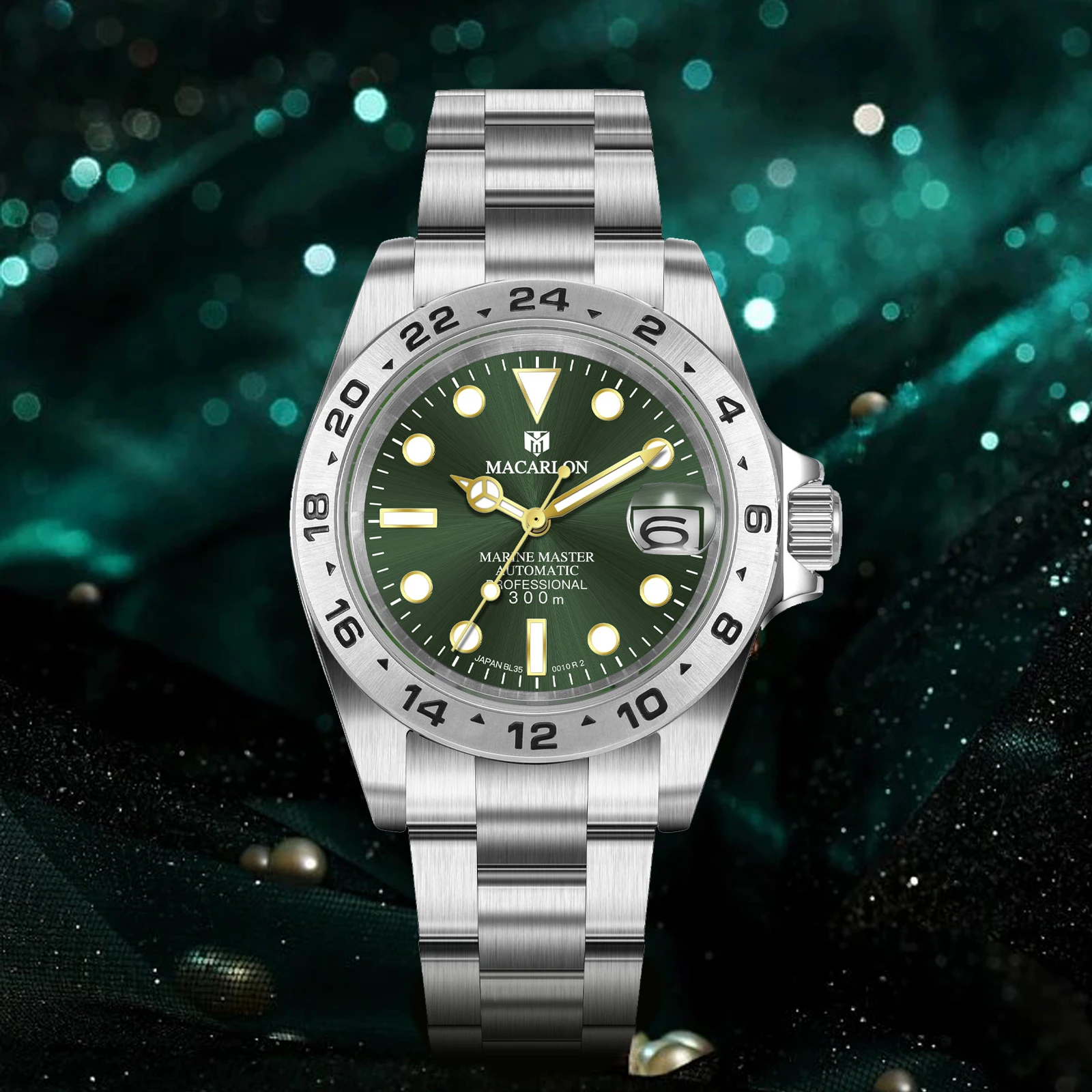 MACARLON Design New Calendar Mechanical Watch Men Sapphire Glass Stainless Steel Luminous Waterproof China NH35 Automatic Watch
MACARLON Design New Calendar Mechanical Watch Men Sapphire Glass Stainless Steel Luminous Waterproof China NH35 Automatic Watch