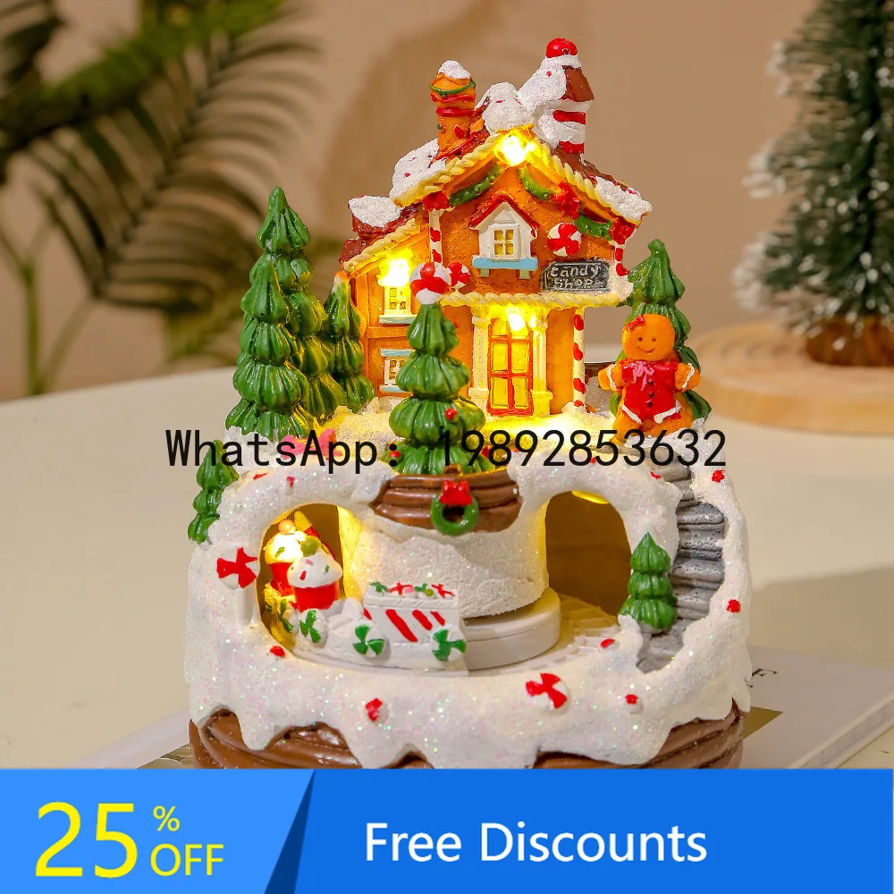 CZ Christmas Creative Ornaments Decorations Glowing Music Cookies Snow House Resin Crafts
CZ Christmas Creative Ornaments Decorations Glowing Music Cookies Snow House Resin Crafts