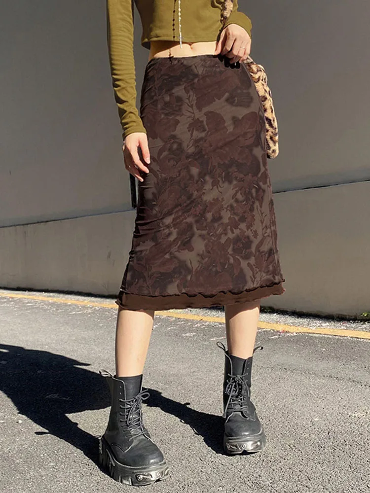 Harajuku Vintage A Line Midi Skirts Gothic Grunge Aesthetic Summer Low Waist Skirt Women Summer Floral Print
Harajuku Vintage A Line Midi Skirts Gothic Grunge Aesthetic Summer Low Waist Skirt Women Summer Floral Print