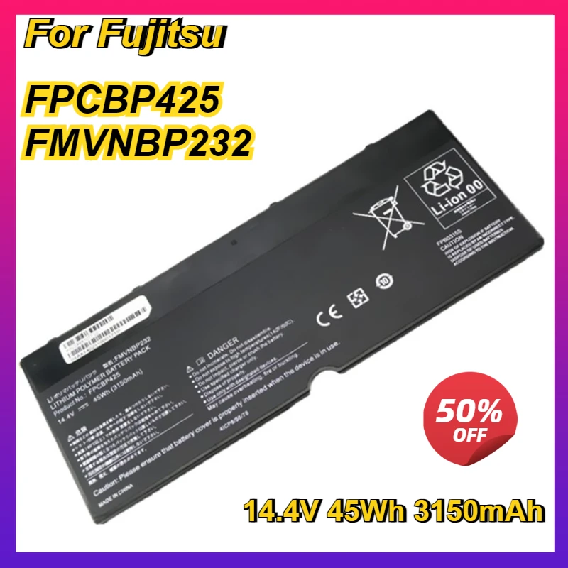FMVNBP232 FPCBP425 Laptop Battery for Fujitsu Lifebook U745 T935 T904U FPB0315S 14.4V 45Wh 3150mAh Bateria Notebook
FMVNBP232 FPCBP425 Laptop Battery for Fujitsu Lifebook U745 T935 T904U FPB0315S 14.4V 45Wh 3150mAh Bateria Notebook