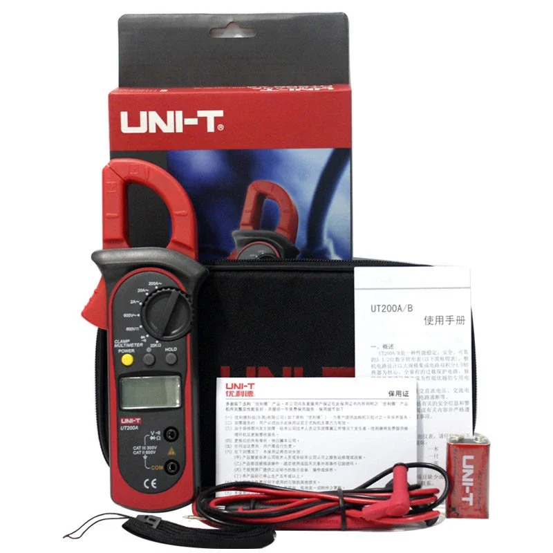 UNI-T Digital Clamp Multimeter AC Current AC/DC Voltage Resistance Tester UT200A
UNI-T Digital Clamp Multimeter AC Current AC/DC Voltage Resistance Tester UT200A