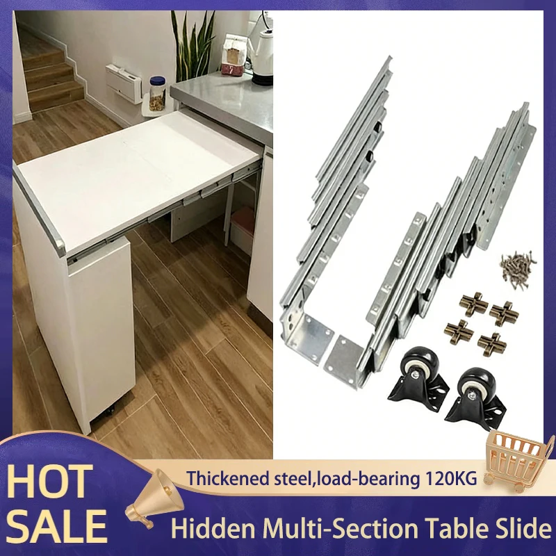 Concealed Folding Table Mechanism Heavy Duty Pull-Out Rail For Expandable Kitchen Cabinet Space Saving Dining Table Hardware
Concealed Folding Table Mechanism Heavy Duty Pull-Out Rail For Expandable Kitchen Cabinet Space Saving Dining Table Hardware
