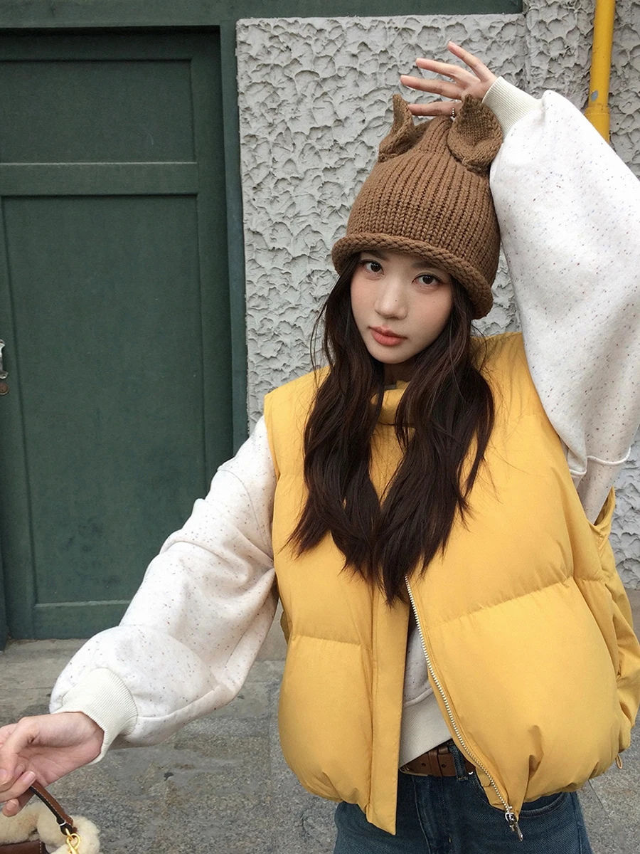 Женский утепленный пуховый жилет Bread Sle ort с воротником-стойкой, модный дизайн, корейская версия, теплая зимняя одежда
Женский утепленный пуховый жилет Bread Sle ort с воротником-стойкой, модный дизайн, корейская версия, теплая зимняя одежда