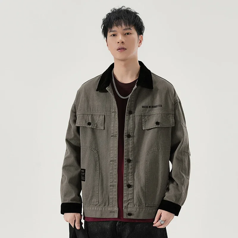 Men Corduroy Splice Fashion Streetwear Loose Casual Vintage Cargo Jacket Cityboy Plus Size Spring Autumn Coat Outerwear
Men Corduroy Splice Fashion Streetwear Loose Casual Vintage Cargo Jacket Cityboy Plus Size Spring Autumn Coat Outerwear