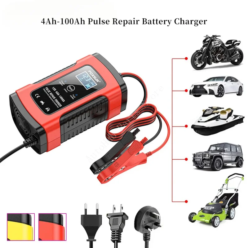 12V 6A Smart Pulse Repair Зарядное устройство для автомобильного мотоцикла 4Ah-100Ah
12V 6A Smart Pulse Repair Зарядное устройство для автомобильного мотоцикла 4Ah-100Ah