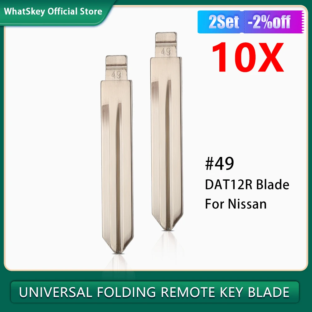 10Pcs/Lot No.49 KD Remote Car Key Blank Blade Metal Flip DAT12R Blade Type #49 New For Nissan Folding Key Blade
10Pcs/Lot No.49 KD Remote Car Key Blank Blade Metal Flip DAT12R Blade Type #49 New For Nissan Folding Key Blade