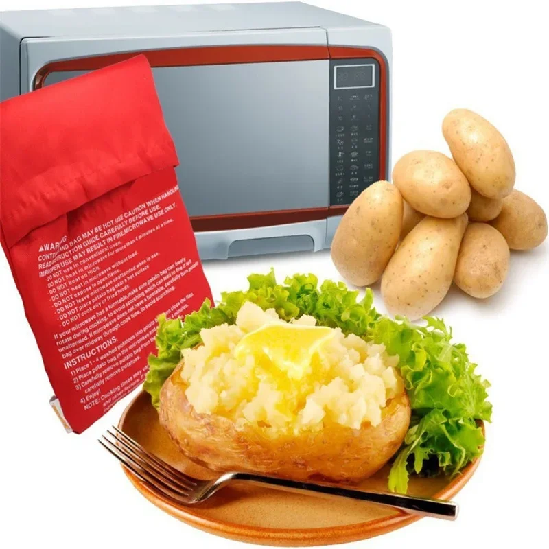 Baked Potato Microwave Bag, Reusable Pouch and Potato Cooker for Perfect Potatoes in 4 Minutes - Quick & Easy Kitchen Gadget
Baked Potato Microwave Bag, Reusable Pouch and Potato Cooker for Perfect Potatoes in 4 Minutes - Quick & Easy Kitchen Gadget