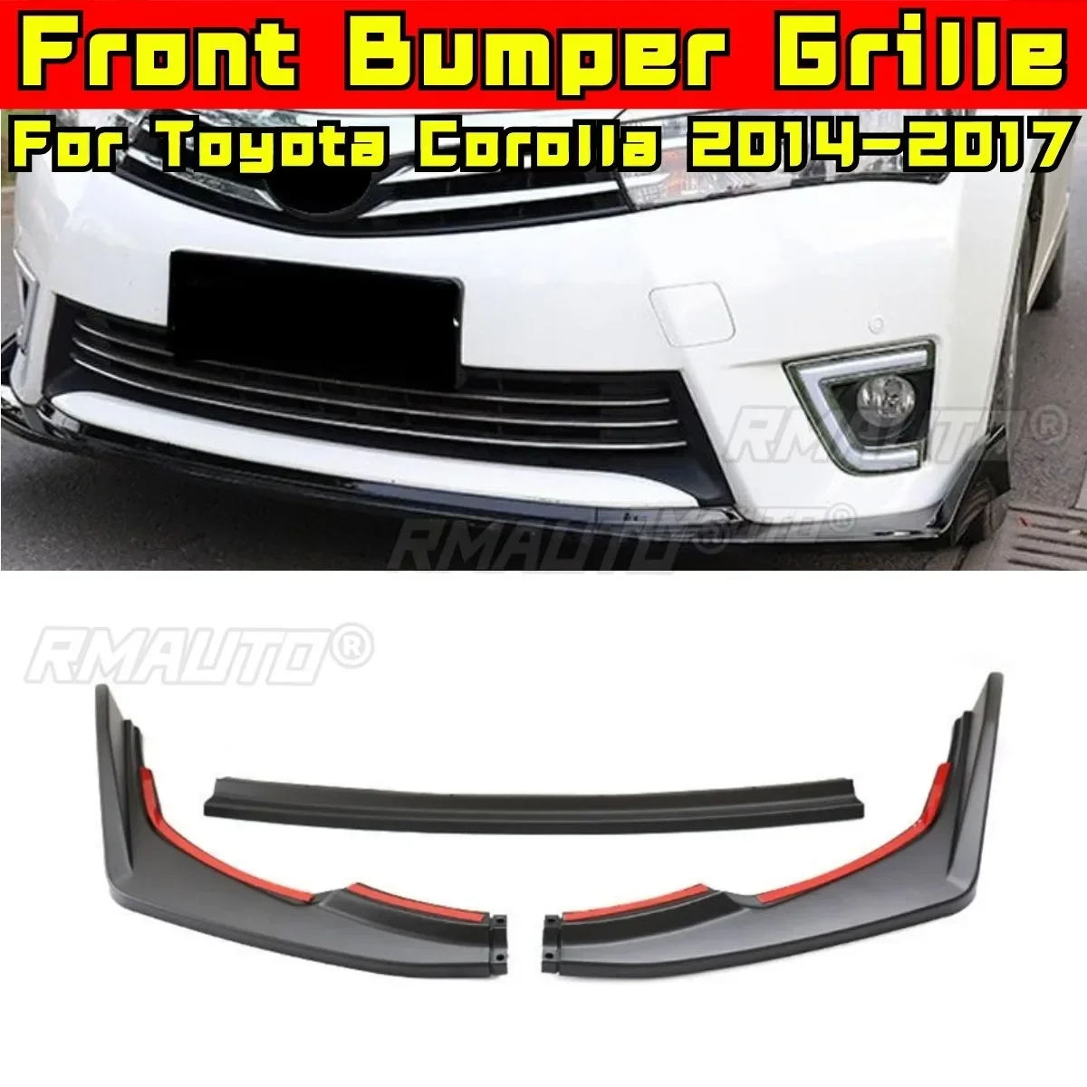For Toyota Corolla 2014-2017 Car Accessories Front Bumper Lip Splitter Diffuser Spoiler Bumper Lip Protector Modification Part
For Toyota Corolla 2014-2017 Car Accessories Front Bumper Lip Splitter Diffuser Spoiler Bumper Lip Protector Modification Part