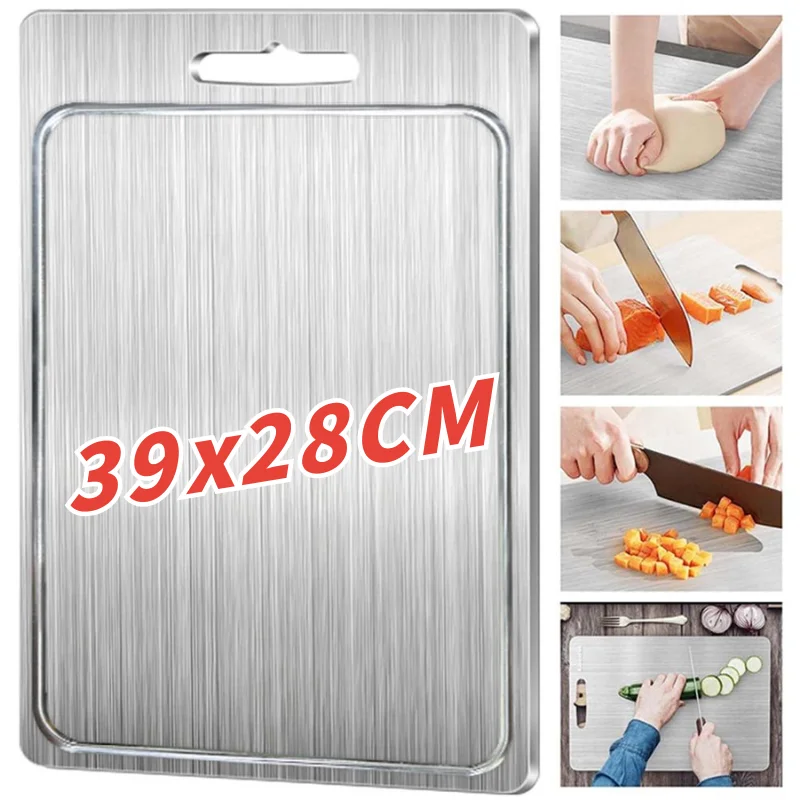 1PCS Stainless Steel Cutting Board for Meat & Veggies Double-Sided Food-Grade Kitchen Chopping Board 39x28CM Clearance Sale
1PCS Stainless Steel Cutting Board for Meat & Veggies Double-Sided Food-Grade Kitchen Chopping Board 39x28CM Clearance Sale