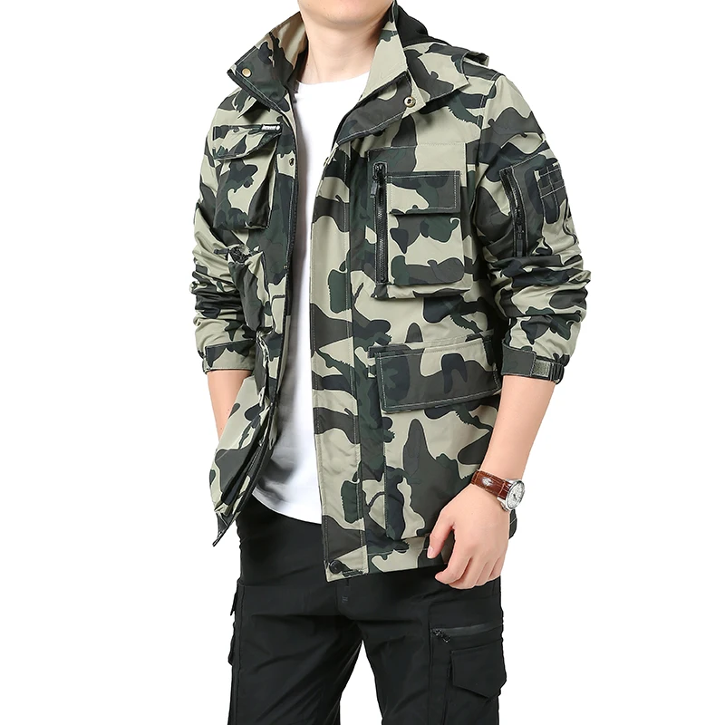 Outdoor adventure multi pocket tactical jacket men's detachable hat autumn and winter men's warm and casual multi pocket jacket
Outdoor adventure multi pocket tactical jacket men's detachable hat autumn and winter men's warm and casual multi pocket jacket