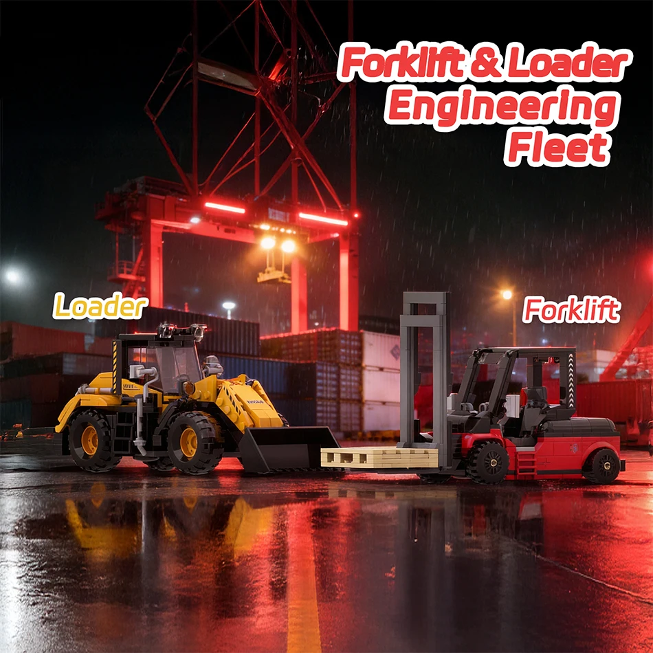 2 in 1 City Engineering Vehicle Forklift Loader Engineering Fleet Building Blocks Construction Car Model Bricks Toys Kids Gifts
2 in 1 City Engineering Vehicle Forklift Loader Engineering Fleet Building Blocks Construction Car Model Bricks Toys Kids Gifts