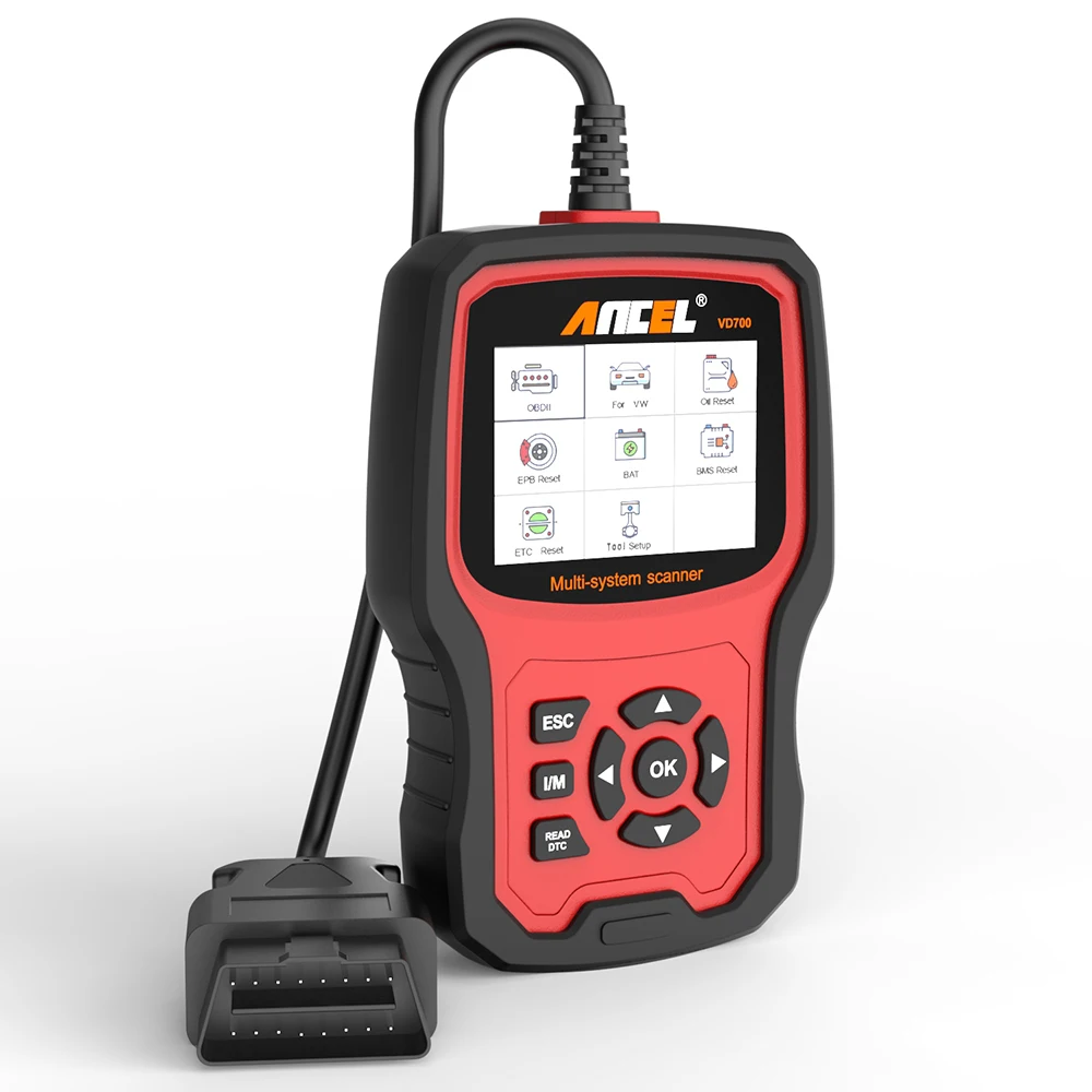 2026 ANCEL VD700 2.8inch screen Full Systems Diagnostic Tool for VW Audi Skoda Seat All Functions OBD2 Scanner Car Code Reader
2026 ANCEL VD700 2.8inch screen Full Systems Diagnostic Tool for VW Audi Skoda Seat All Functions OBD2 Scanner Car Code Reader