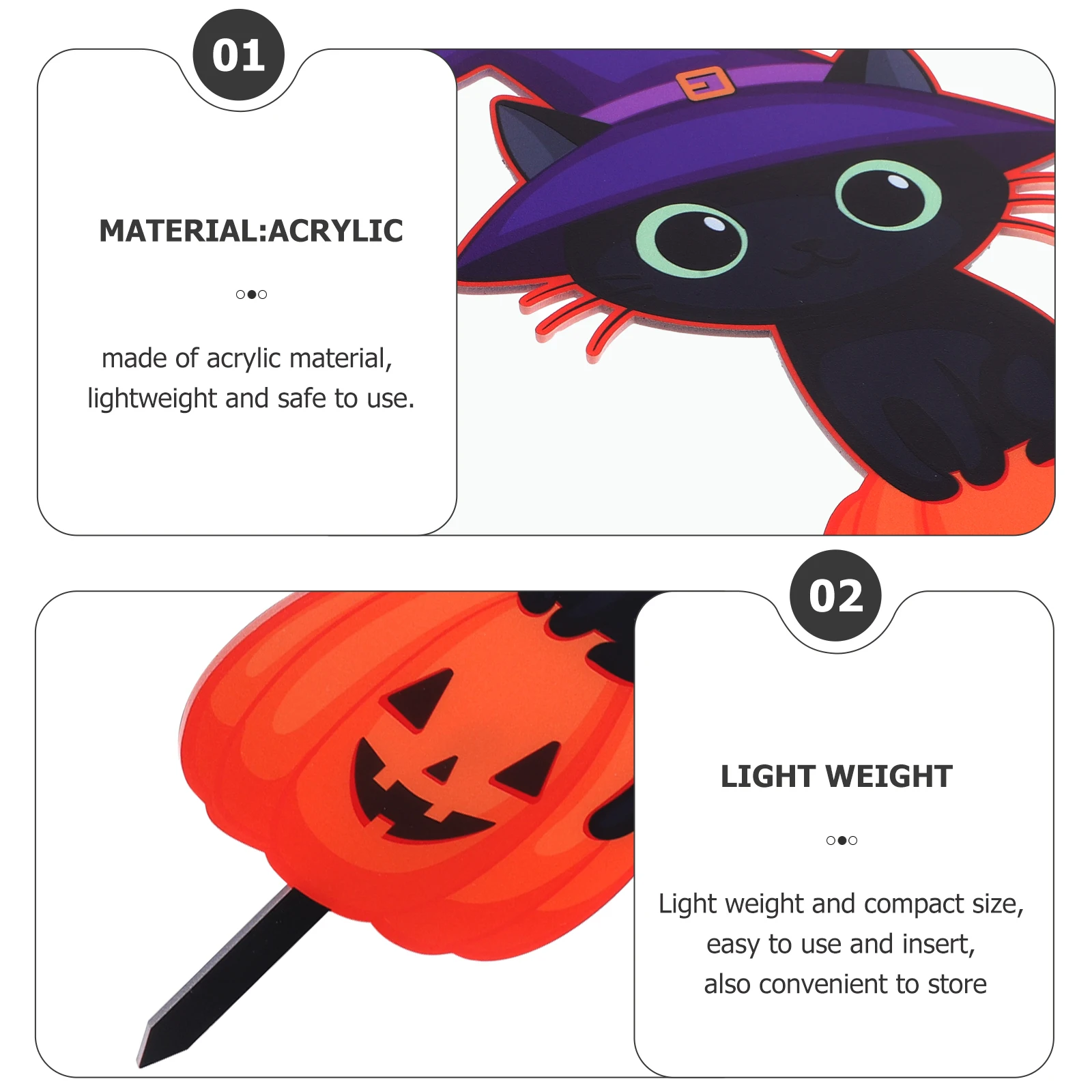 Halloween Decorations Acrylic Signs Vintage Lawn Inserts Double Sided UV Stakes Halloween Yard Decorations for Garden Party
Halloween Decorations Acrylic Signs Vintage Lawn Inserts Double Sided UV Stakes Halloween Yard Decorations for Garden Party