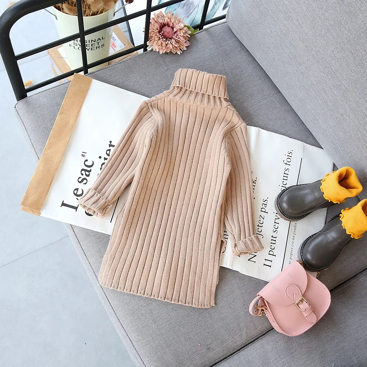 Baby Girl Knitted Ribbed Sweater Long Autumn Winter Spring Toddler Child Long Sweater Pullover Turtleneck Baby Clothes 2-7Y
Baby Girl Knitted Ribbed Sweater Long Autumn Winter Spring Toddler Child Long Sweater Pullover Turtleneck Baby Clothes 2-7Y