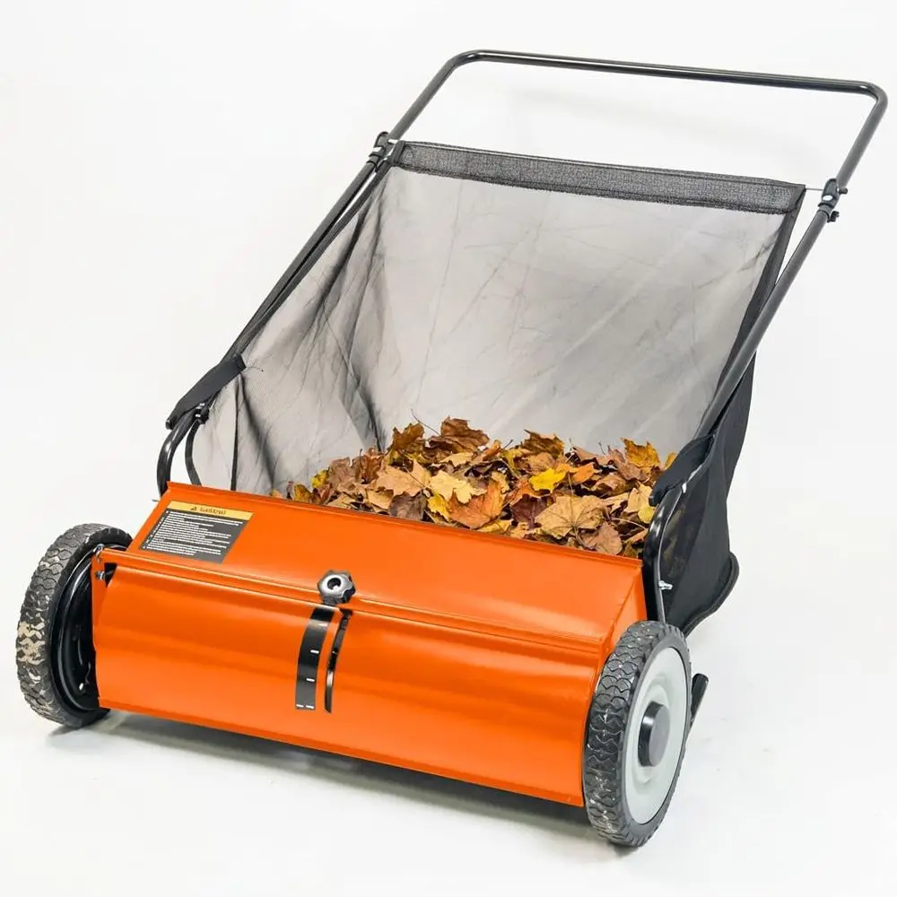 26" Push Lawn Sweeper, 7 cu.t Large acity Yard Sweeper Push, 5:1 High-Density 4 Brushes, Adjustable Height, Heavy Duty Lea Colle
26" Push Lawn Sweeper, 7 cu.t Large acity Yard Sweeper Push, 5:1 High-Density 4 Brushes, Adjustable Height, Heavy Duty Lea Colle