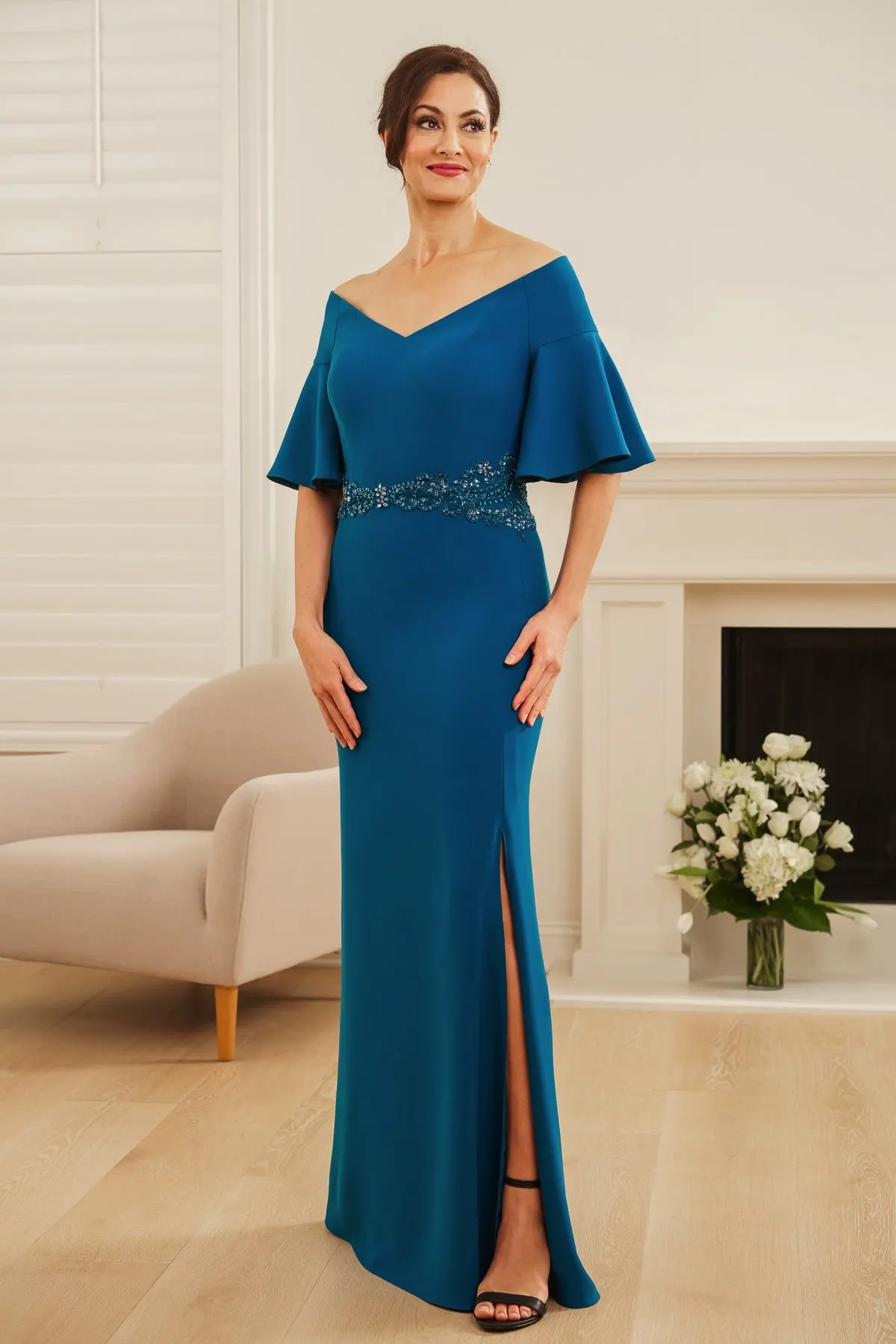 Elegant Evening Dresses Women Wear for Special Banquet V Neck Half Sleeves Beaded Sash Prom Gowns Long Side Split Vestidos Des
Elegant Evening Dresses Women Wear for Special Banquet V Neck Half Sleeves Beaded Sash Prom Gowns Long Side Split Vestidos Des