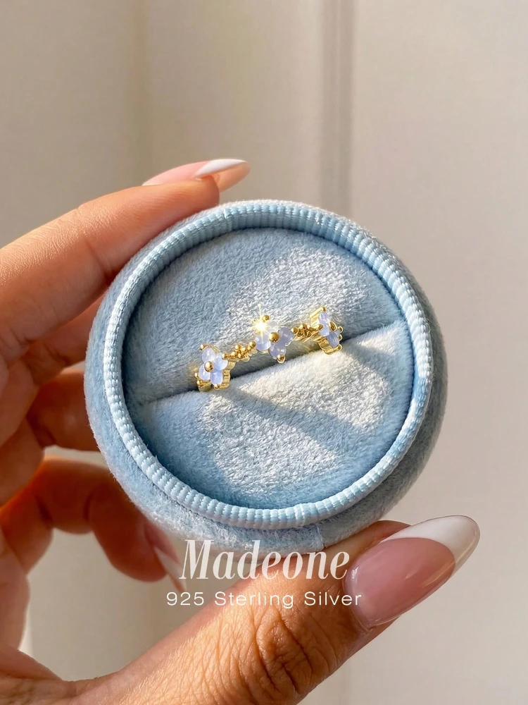 925 Sterling Silver Delicate Garden Flowers Zircon Ring For Women Wedding Party Daily Wear Fashion High Quality Fine Jewelry
925 Sterling Silver Delicate Garden Flowers Zircon Ring For Women Wedding Party Daily Wear Fashion High Quality Fine Jewelry