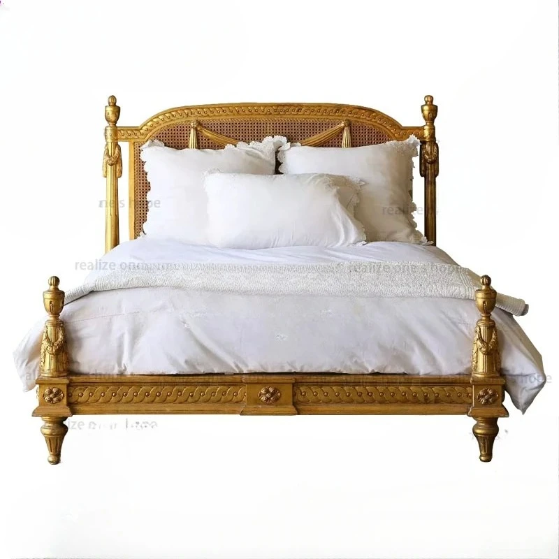 Французская ретро-резьба из ротанга в американском стиле, старая двуспальная европейская принцесса из цельного дерева, свадебная кровать для главной спальни
Французская ретро-резьба из ротанга в американском стиле, старая двуспальная европейская принцесса из цельного дерева, свадебная кровать для главной спальни