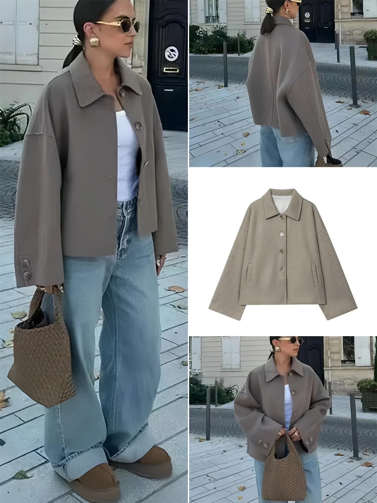 Commute Style Women's Woolen Coat Short Shirt Collar Coat Loose Fit Autumn New Arrival Versatile Simple Design Long Sleeve
Commute Style Women's Woolen Coat Short Shirt Collar Coat Loose Fit Autumn New Arrival Versatile Simple Design Long Sleeve