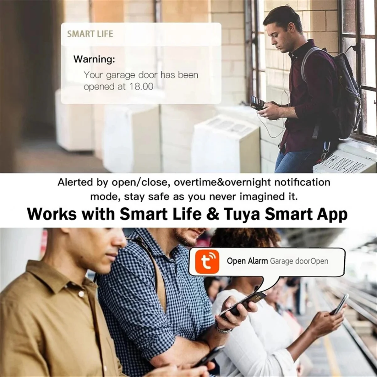 Tuya WiFi Garage Door Opener Controller Mobilephone Remotely APP Control for Alexa Home for Voice Control
Tuya WiFi Garage Door Opener Controller Mobilephone Remotely APP Control for Alexa Home for Voice Control