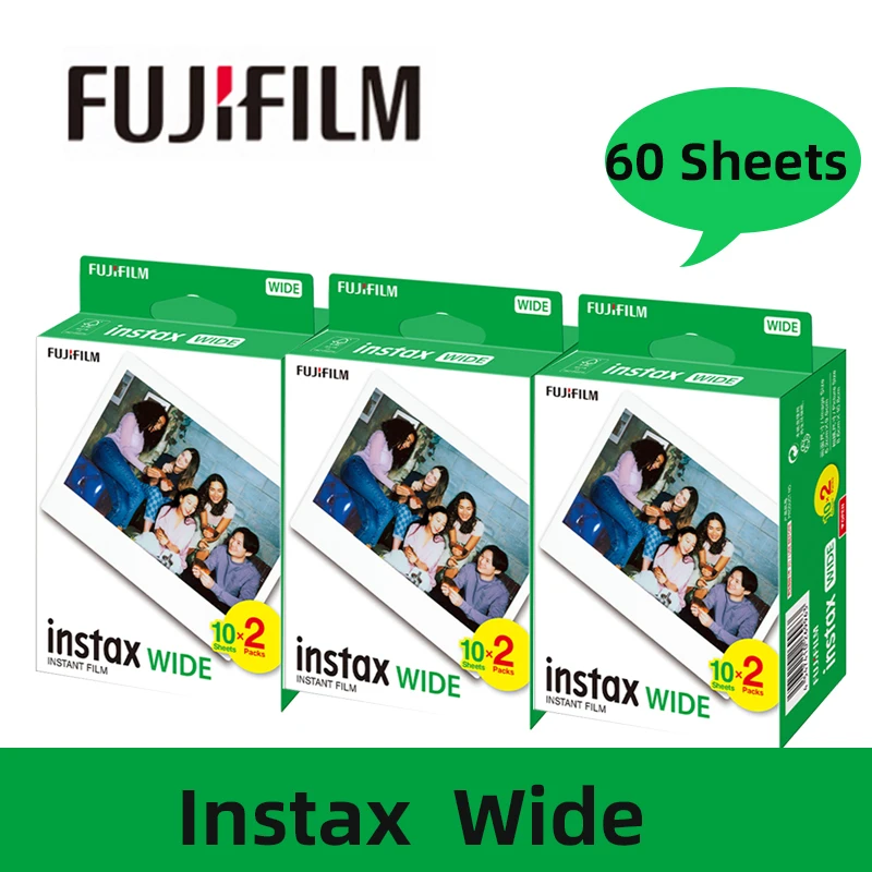 New 20/40/60 Sheets Fujifilm FujiInstax Instant 5 Inch Wide Film White For Fuji Instant Camera 300/200/210/100/500AF Photo paper
New 20/40/60 Sheets Fujifilm FujiInstax Instant 5 Inch Wide Film White For Fuji Instant Camera 300/200/210/100/500AF Photo paper