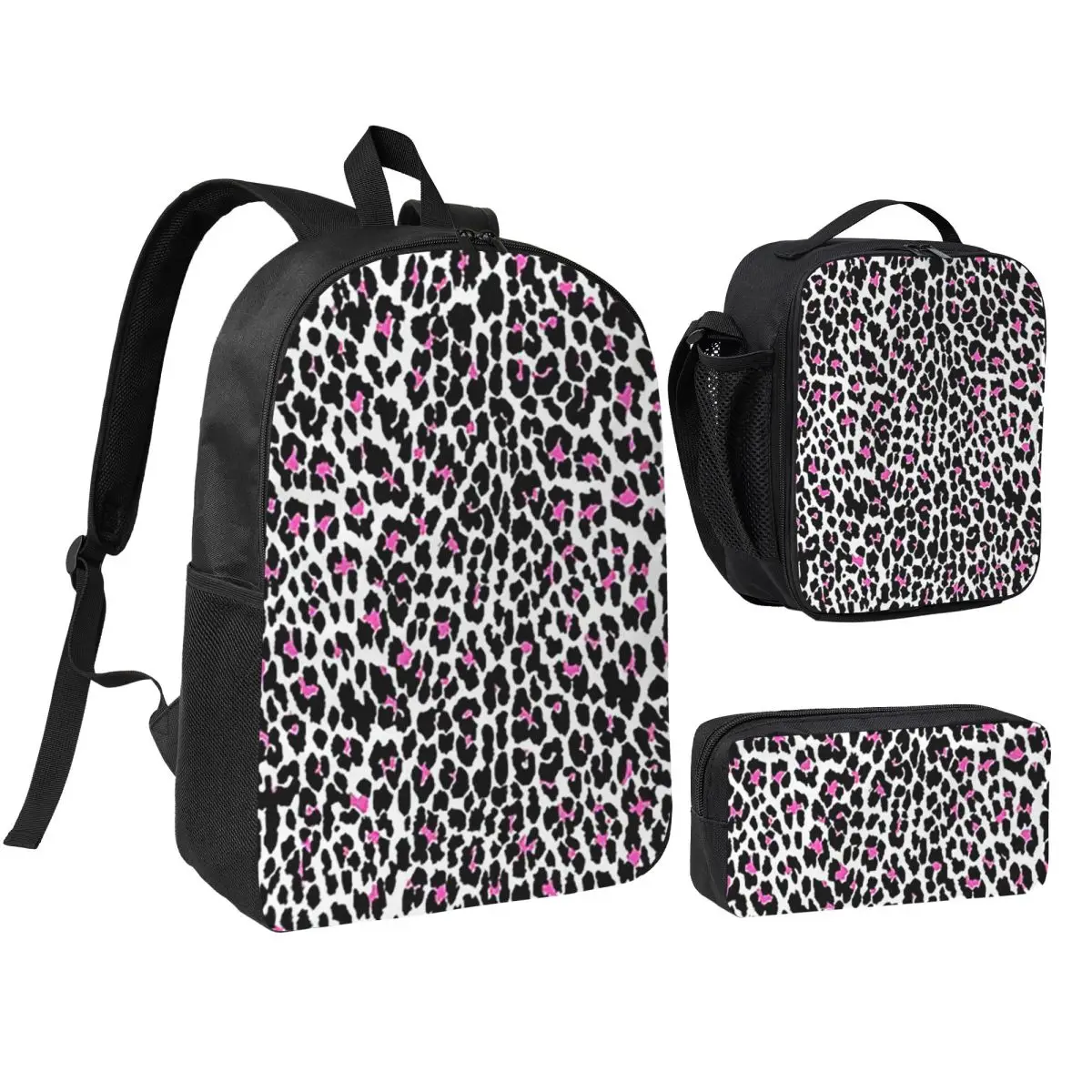 Pink Leopard Print White Animal Print Backpack Boys Girls BookBag School Bag Shoulder Bags 3ps Insulated Lunch Bag Pencil Case
Pink Leopard Print White Animal Print Backpack Boys Girls BookBag School Bag Shoulder Bags 3ps Insulated Lunch Bag Pencil Case