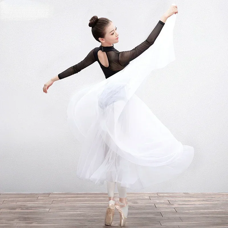 Elegant Ballet Costumes Adult Tulle Tutu Long Skirts Ballet Dance Practice Clothes Soft Black White Ballet Dance Costumes
Elegant Ballet Costumes Adult Tulle Tutu Long Skirts Ballet Dance Practice Clothes Soft Black White Ballet Dance Costumes