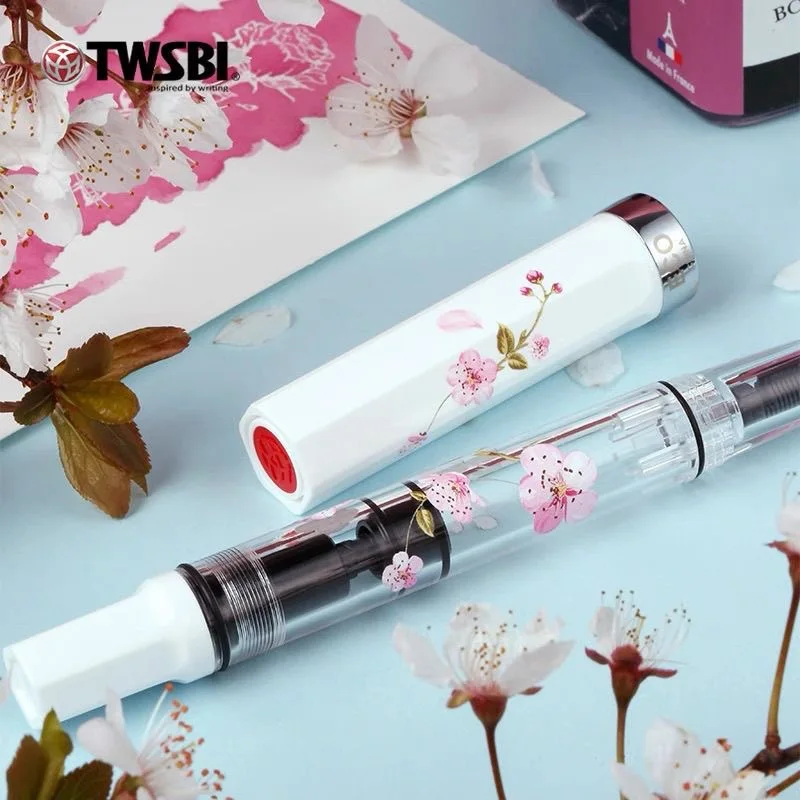 TWSBI ECO Sakura Limited Edition Piston Filling Fountain Pen Transparent White Cherry Blossom Calligraphy Practice Pen
TWSBI ECO Sakura Limited Edition Piston Filling Fountain Pen Transparent White Cherry Blossom Calligraphy Practice Pen