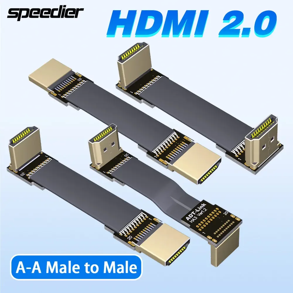 ADT Elbow HDMI-совместимый плоский удлинительный кабель типа A «папа-папа» вверх и вниз под углом для FPV аэрофотосъемки камеры Gopro
ADT Elbow HDMI-совместимый плоский удлинительный кабель типа A «папа-папа» вверх и вниз под углом для FPV аэрофотосъемки камеры Gopro