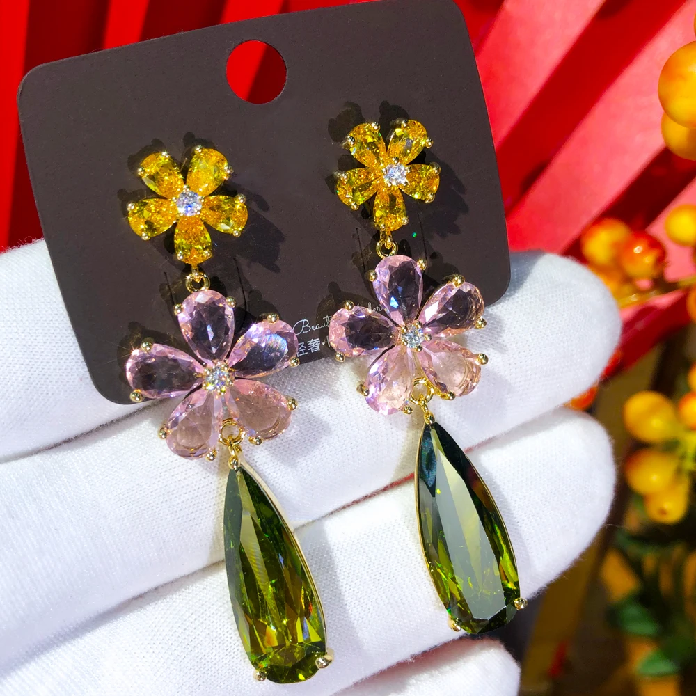 Missvikki New Luxury Waterdrop Pendant Earrings For Women Wedding Cubic Zircon Crystal CZ Bridal Earring Fashion Jewelry
Missvikki New Luxury Waterdrop Pendant Earrings For Women Wedding Cubic Zircon Crystal CZ Bridal Earring Fashion Jewelry