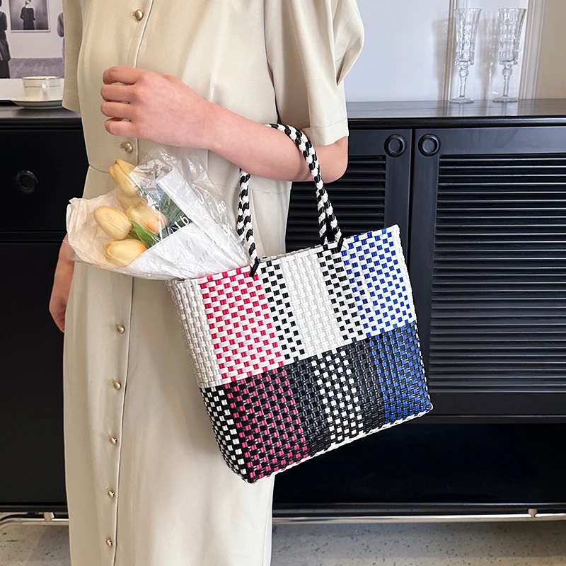 Ladies Large Capacity Square Shopping Straw Bag Woven Beach Messenger Bag Cute One Shoulder Rattan Handwoven Candy Color Handbag
Ladies Large Capacity Square Shopping Straw Bag Woven Beach Messenger Bag Cute One Shoulder Rattan Handwoven Candy Color Handbag