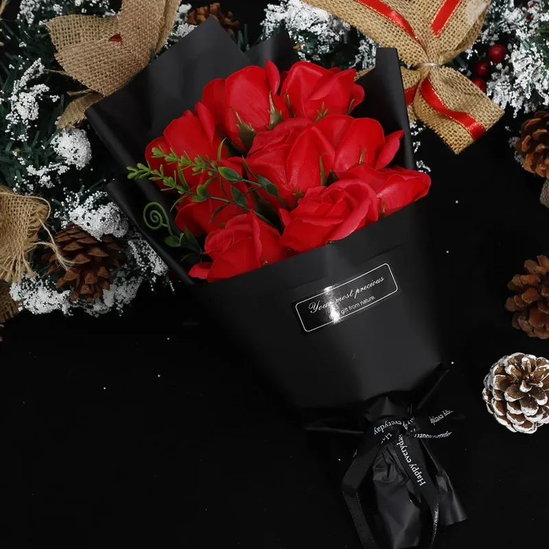 Valentine's Day 9 Roses Eternal Soap Artificial Flower bouquet Hand bouquet for couples holiday party decoration gift
Valentine's Day 9 Roses Eternal Soap Artificial Flower bouquet Hand bouquet for couples holiday party decoration gift