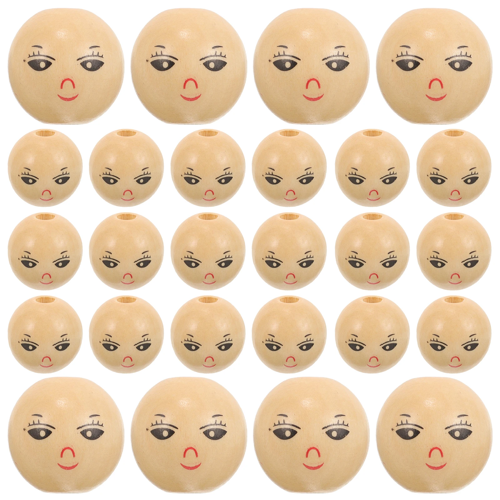 50 Pcs Smiling Head Wooden Beads Balls Natural Wood Beads for Jewelry Crafts Bracelets Decor
50 Pcs Smiling Head Wooden Beads Balls Natural Wood Beads for Jewelry Crafts Bracelets Decor