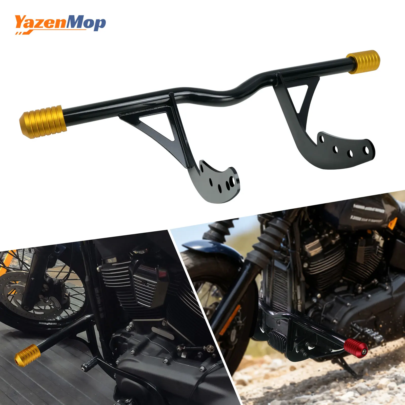 YazenMop Engine Guard & Crash Bar w/ CNC Slider Caps, Fits Harley M8 Softail '18-up Low Rider, ST, & Street Bob
YazenMop Engine Guard & Crash Bar w/ CNC Slider Caps, Fits Harley M8 Softail '18-up Low Rider, ST, & Street Bob