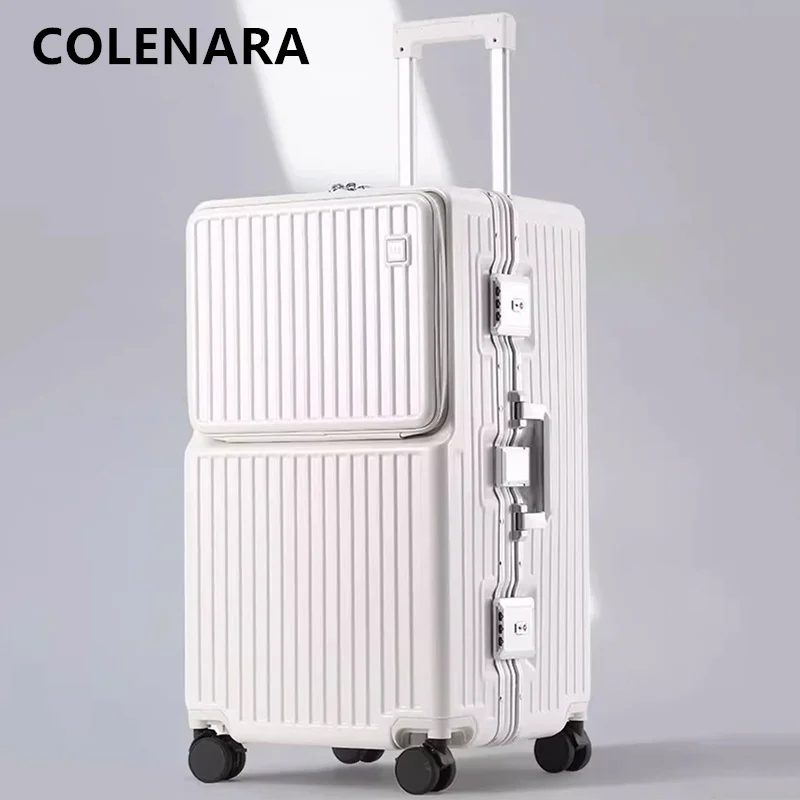 COLENARA Aluminum Frame Suitcase Front Opening Large Capacity Trolley Case 26"28"30 Inch Family Travel Essentials Laptop Luggage
COLENARA Aluminum Frame Suitcase Front Opening Large Capacity Trolley Case 26"28"30 Inch Family Travel Essentials Laptop Luggage