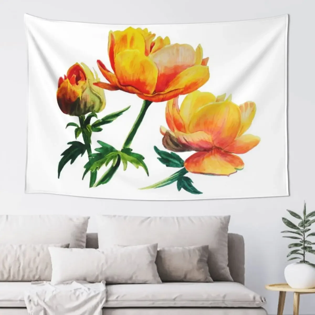 Orange Flowers in Watercolor Tapestry Room Decor Aesthetic Living Room Decoration Tapestry
Orange Flowers in Watercolor Tapestry Room Decor Aesthetic Living Room Decoration Tapestry