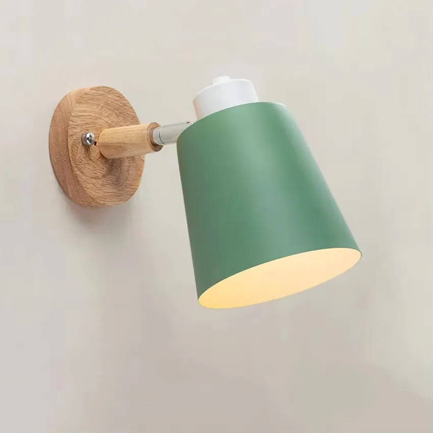 Wooden Wall Lights Bedside Wall Lamp Modern Wall Sconce for Bedroom Nordic 6 Color Macaroon Steering Head E27 Home Lighting
Wooden Wall Lights Bedside Wall Lamp Modern Wall Sconce for Bedroom Nordic 6 Color Macaroon Steering Head E27 Home Lighting