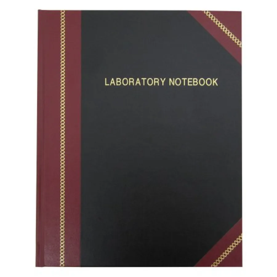 Lab Notebook/Laboratory Notebook - Professional Grade - 8'' x 10'' Ruled Format Cover is Black and Burgundy Imitation Leather S
Lab Notebook/Laboratory Notebook - Professional Grade - 8'' x 10'' Ruled Format Cover is Black and Burgundy Imitation Leather S