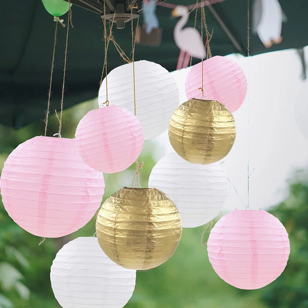 12 Pcs Paper Lantern Set Style Festival Hanging Round Lanterns for Wedding Party Spring Festival Decoration Indoor
12 Pcs Paper Lantern Set Style Festival Hanging Round Lanterns for Wedding Party Spring Festival Decoration Indoor