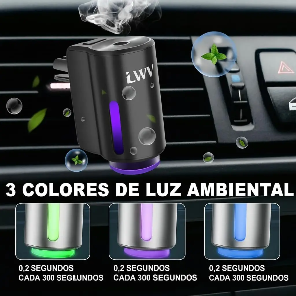 Smart Car Air Freshener - 3 Levels Strength With Ventilation Clip, Rechargeable Car Fragrance Atomizer - With 8 10ml Bottles
Smart Car Air Freshener - 3 Levels Strength With Ventilation Clip, Rechargeable Car Fragrance Atomizer - With 8 10ml Bottles