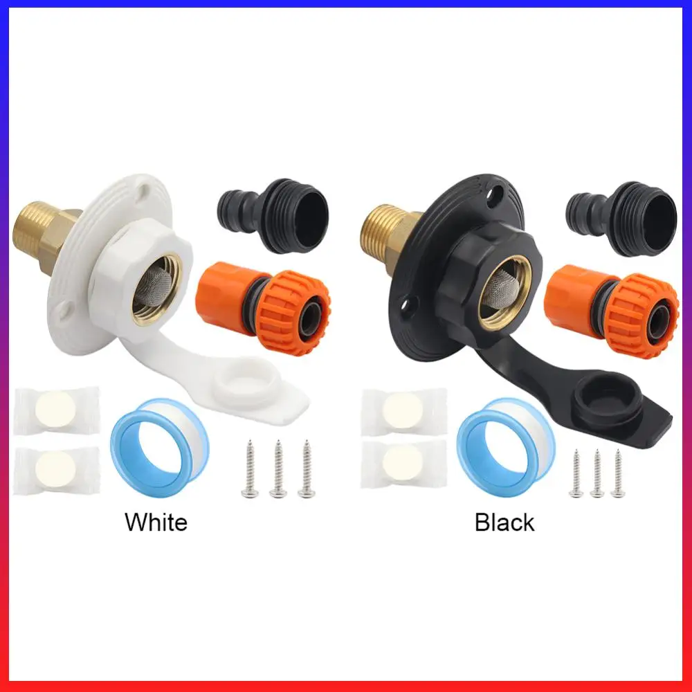RV Water Inlet 3/4 NH Female To 1/2 NPT Male RV Water Hose Connector with Check Valve RV City Water Inlet for Camper Trailer
RV Water Inlet 3/4 NH Female To 1/2 NPT Male RV Water Hose Connector with Check Valve RV City Water Inlet for Camper Trailer