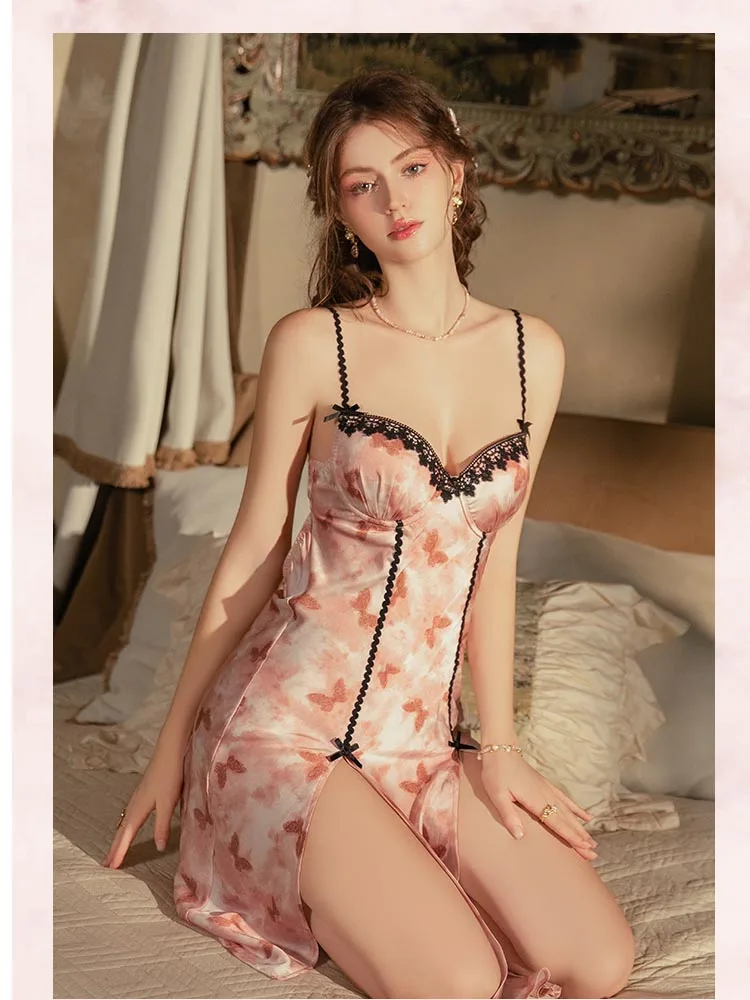 Magdalyn Sexy Women Butterfly Print Strappy Dress InsErotic Spaghetti Strap Pajamas Lace Sash Nightgowns Padded Split Sundress
Magdalyn Sexy Women Butterfly Print Strappy Dress InsErotic Spaghetti Strap Pajamas Lace Sash Nightgowns Padded Split Sundress