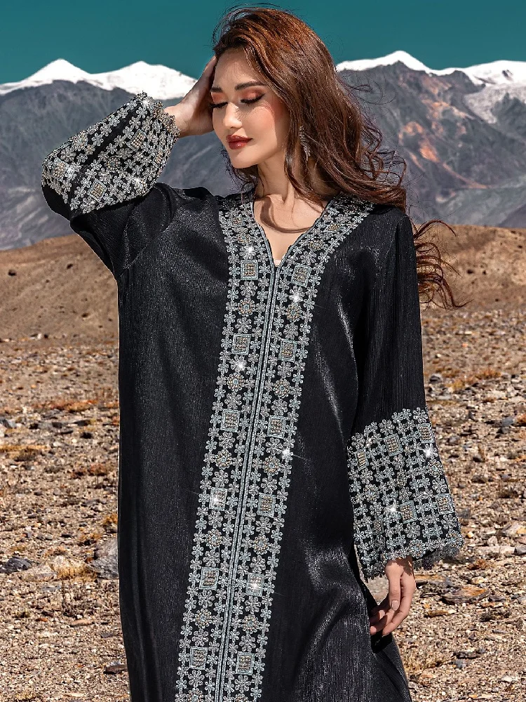Embroidery Nida Crepe Black Abaya Damen Dubai Islam Prayer Muslim African Dresses For Women Kebaya Kaftan Robe Musulmane Femme
Embroidery Nida Crepe Black Abaya Damen Dubai Islam Prayer Muslim African Dresses For Women Kebaya Kaftan Robe Musulmane Femme