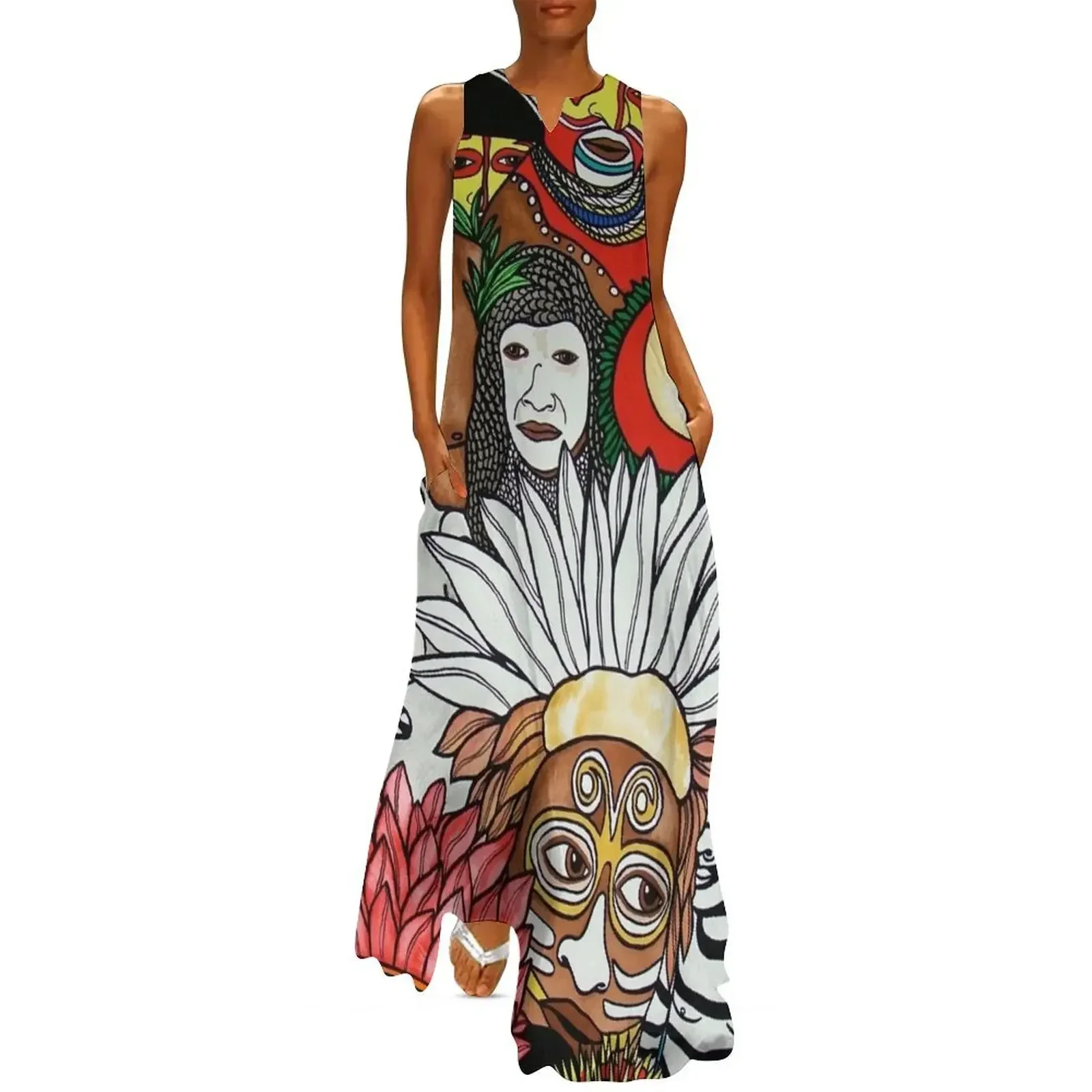 #259 - Unique PNG Culture II - Artist Nathalie Le Riche Long Dress long dresses for women summer dress daily Dress
#259 - Unique PNG Culture II - Artist Nathalie Le Riche Long Dress long dresses for women summer dress daily Dress