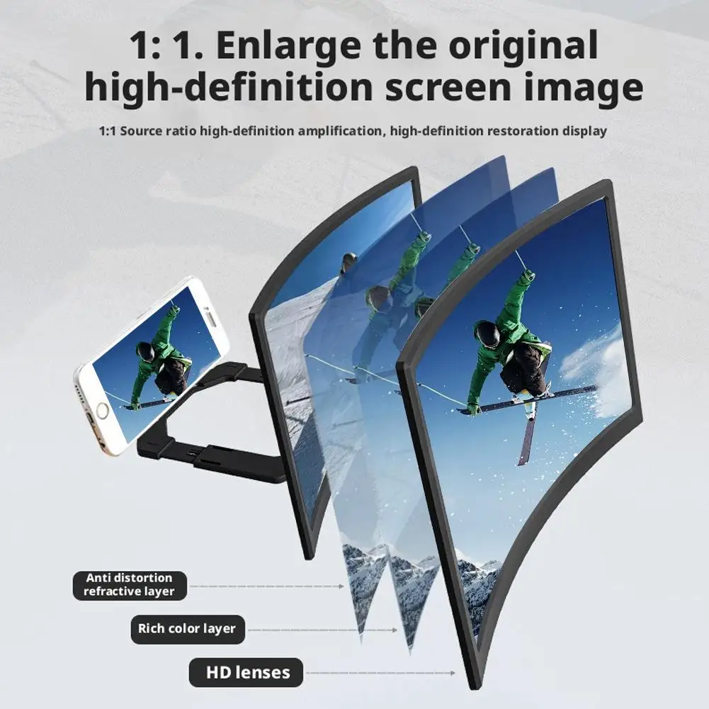 1200R Curved Screen Magnifier 2-4X Zoom Blue Light Filter for 12 18 Inch Phones Portable Foldable Acrylic Lens for Home The Z1B7
1200R Curved Screen Magnifier 2-4X Zoom Blue Light Filter for 12 18 Inch Phones Portable Foldable Acrylic Lens for Home The Z1B7