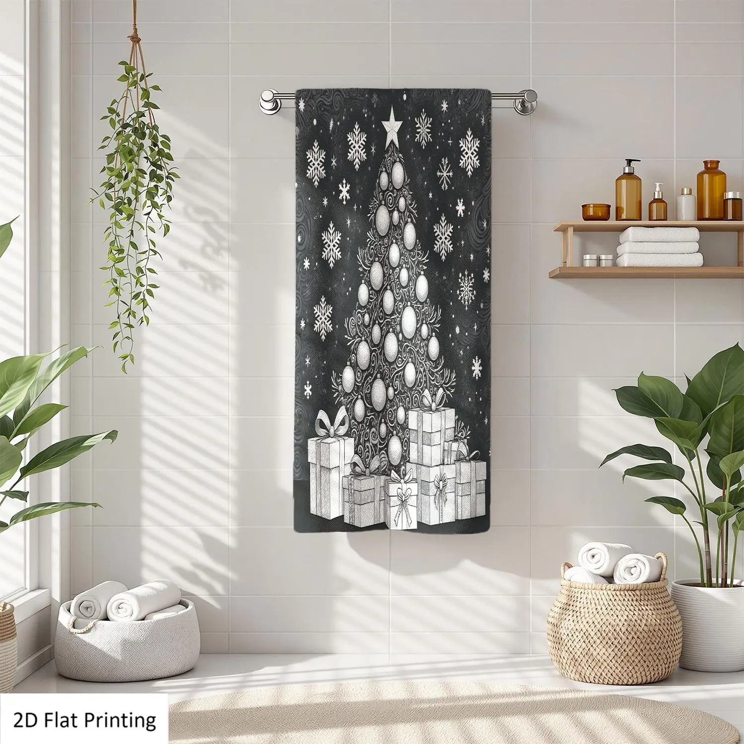 1Pc Christmas Christmas Tree Gifts Snowflakes Bathroom Hand Towel Bath Towel, Multiple Size Microfiber Polyester Towel, Unique Home Decorative Kitchen Towels, Festival Bathroom Accessories Decor, Quick Dry and Absorbent
1Pc Christmas Christmas Tree Gifts Snowflakes Bathroom Hand Towel Bath Towel, Multiple Size Microfiber Polyester Towel, Unique Home Decorative Kitchen Towels, Festival Bathroom Accessories Decor, Quick Dry and Absorbent