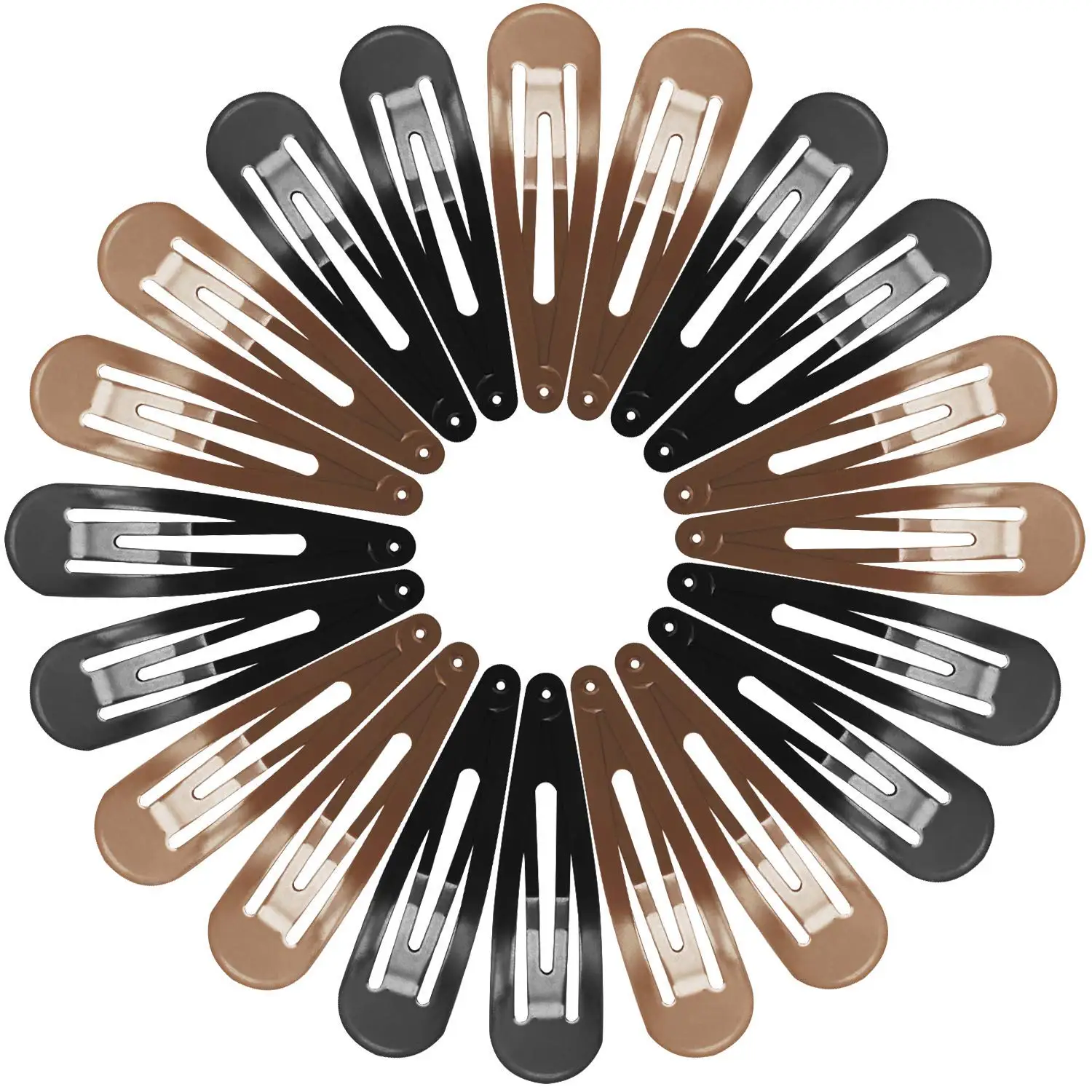 40 Pcs 7cm Large Metal Snap Hair Clips, Non-Slip Barrettes for Thick Hair - Brown & Black
40 Pcs 7cm Large Metal Snap Hair Clips, Non-Slip Barrettes for Thick Hair - Brown & Black
