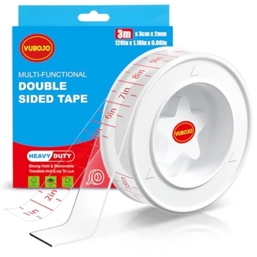 Nano Double Sided Mounting Tape for Walls Art and Daily Home Projects 10Ft
Nano Double Sided Mounting Tape for Walls Art and Daily Home Projects 10Ft