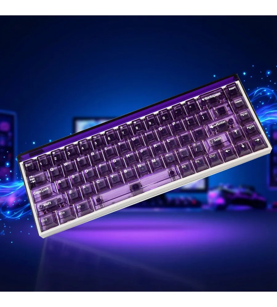 Purple light-transmitting keycap wooting0 from 68 little bee ev63 night demon master transparent keyboard cap
Purple light-transmitting keycap wooting0 from 68 little bee ev63 night demon master transparent keyboard cap