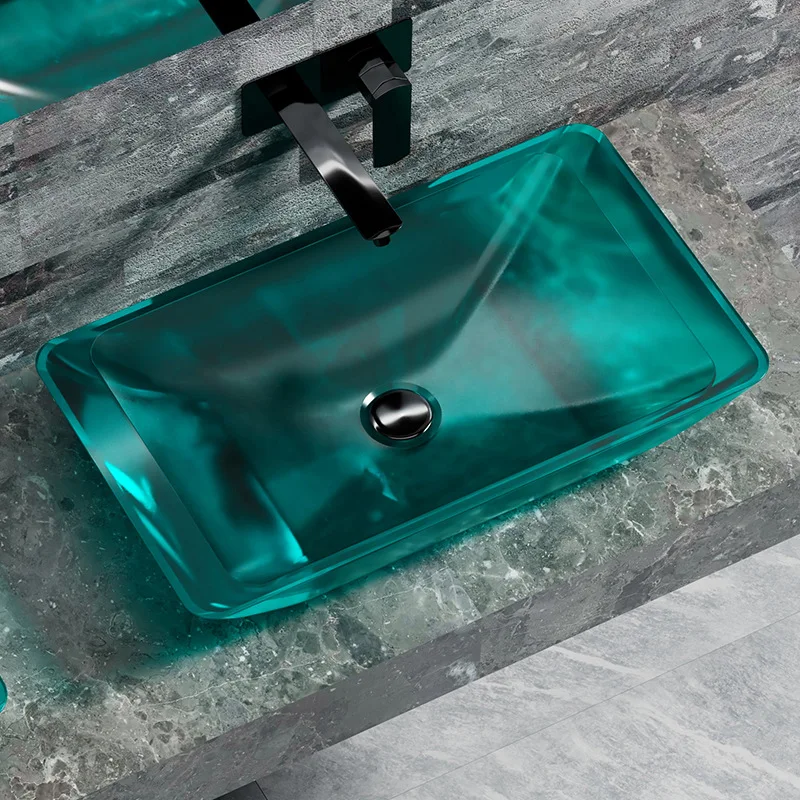 Transparent countertop basin, colored resin household washbasin, small-sized art washbasin for homestay and hotel GN382EP
Transparent countertop basin, colored resin household washbasin, small-sized art washbasin for homestay and hotel GN382EP